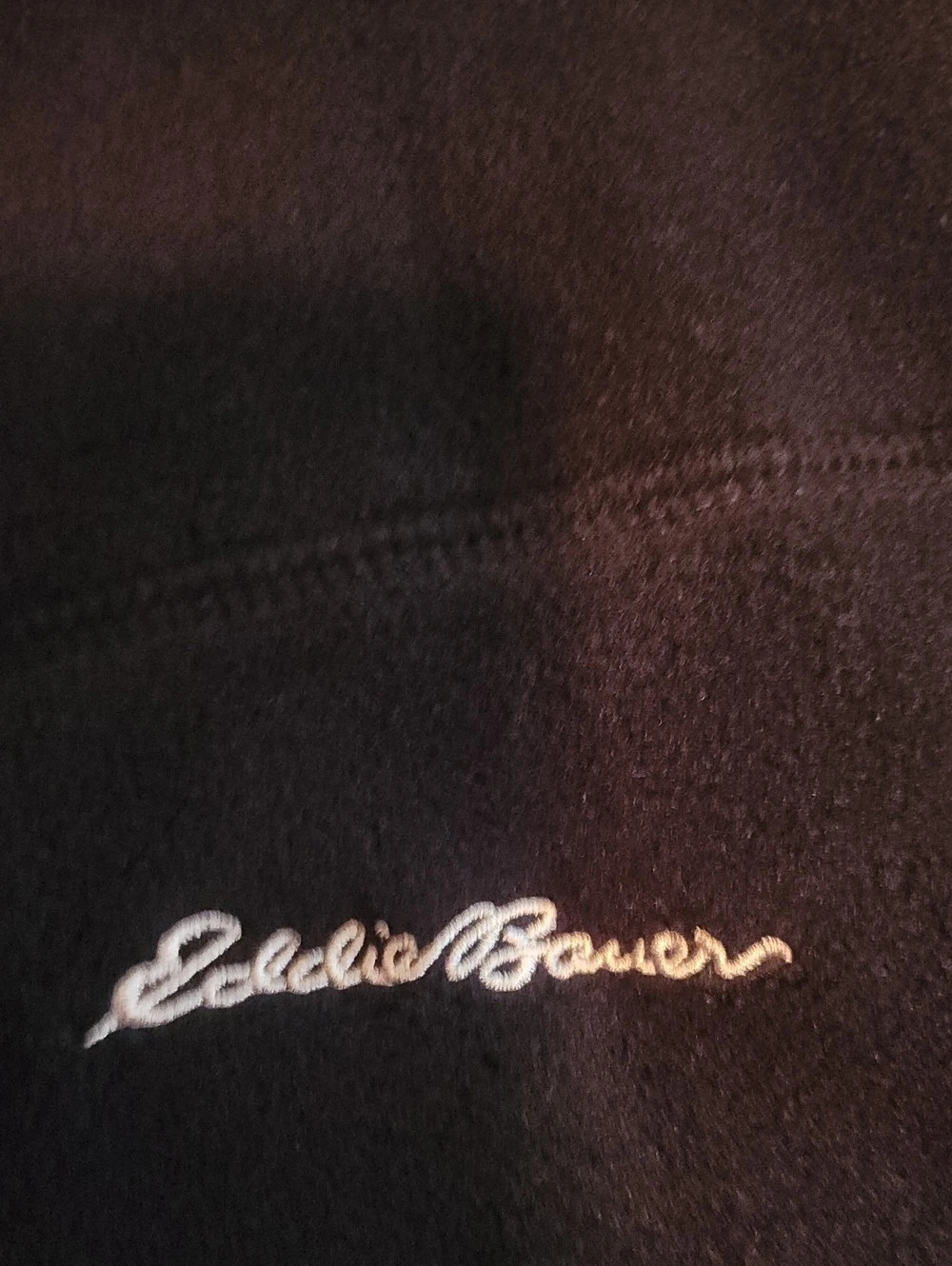 Eddie Bauer Full-Zip Fleece Jacket Men's Black Fleece Jacket LgTall - Picture 4 of 4